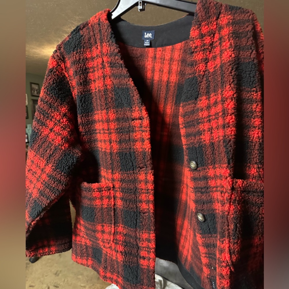 Lee Red and Black Checkered Jacket